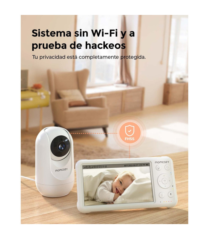 Momcozy BM01, vigilabebés sin WiFi con conexión directa entre cámara y monitor