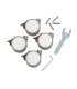 Juego de 4 ruedas Stokke Nighti en beige con la llave y la herramienta de montaje