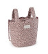 Bolsa bucket Cherry Flores de Pasito a Pasito, vista lateral con correa larga