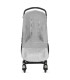 Saco silla invierno Little Bloom Vichy Gris abierto, con interior de velour y ranuras para el arnés