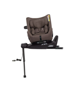 Silla de coche Nuna RELX Wind en color Chestnut, giratoria 360° con base ISOFIX y pata de apoyo