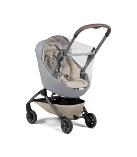Protector de lluvia Joolz Aer 2 para asiento reversible, gris, colocado en el carrito. Disponible en Nenelandia Madrid