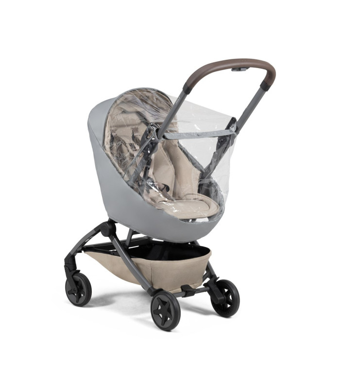 Protector de lluvia Joolz Aer 2 para asiento reversible, gris, colocado en el carrito. Disponible en Nenelandia Madrid
