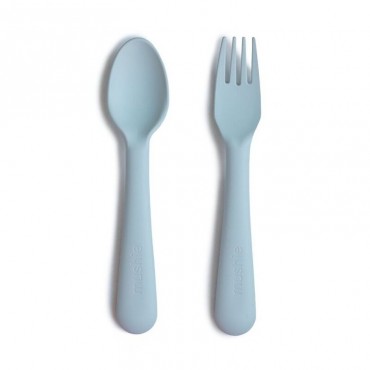 Pack tenedor y cuchara solid powder blue
