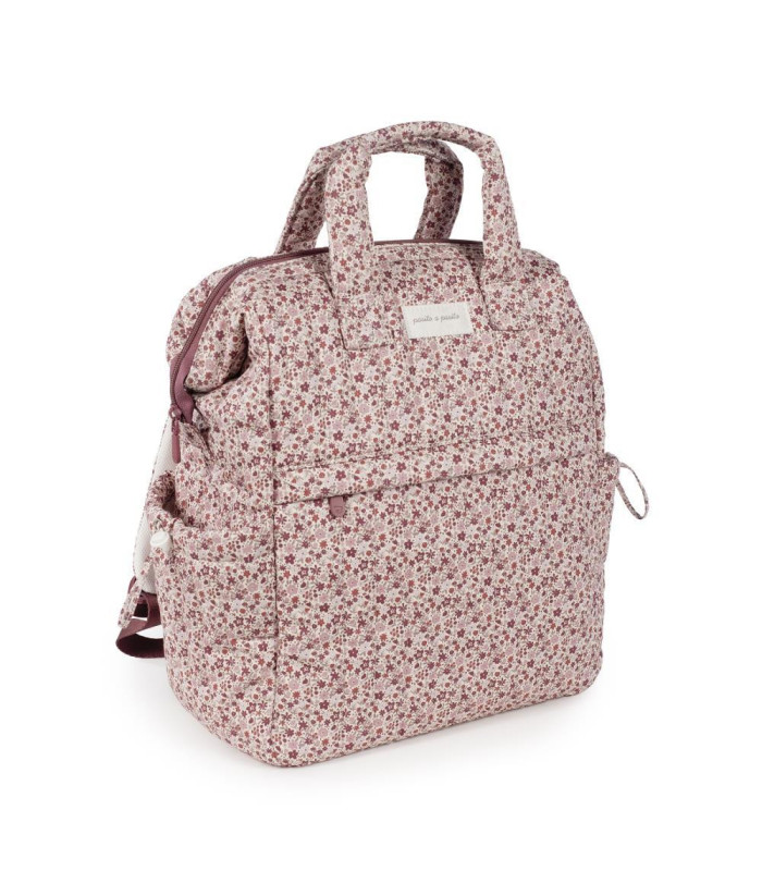 Mochila Pañalera Cherry Flores · Pasito