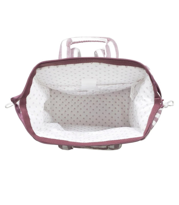 Mochila Pañalera Cherry Rayas · Pasito