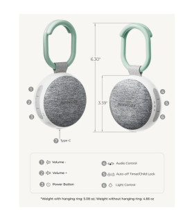 Momcozy Máquina Sonido Portátil con Luz
