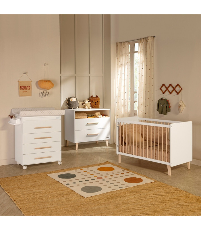 Cuna De 120 X 60 Trevi Blanco/Madera