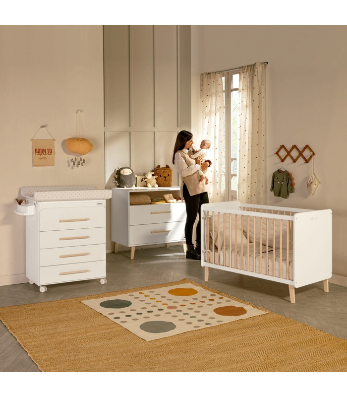 Cuna De 120 X 60 Trevi Blanco/Madera