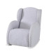 Mecedora Lactancia Flor Slow System Blanco Galaxy Gris