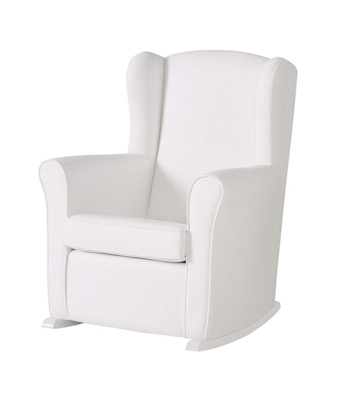 Mecedora Lactancia Nanny Slow System Blanco Polipiel Blanco