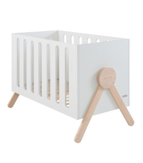 Cuna De 120 X 60 Con Relax System Swing Blanco/Madera