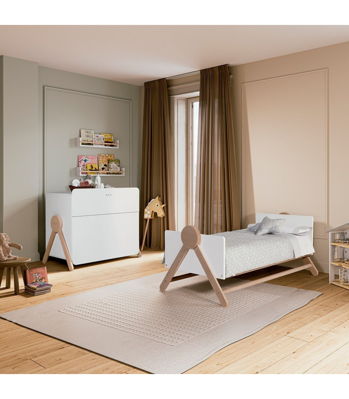 Cuna De 140 X 70 Bed Swing Blanco/Madera