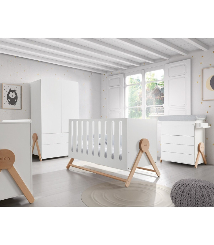 Cuna De 140 X 70 Bed Swing Blanco/Madera