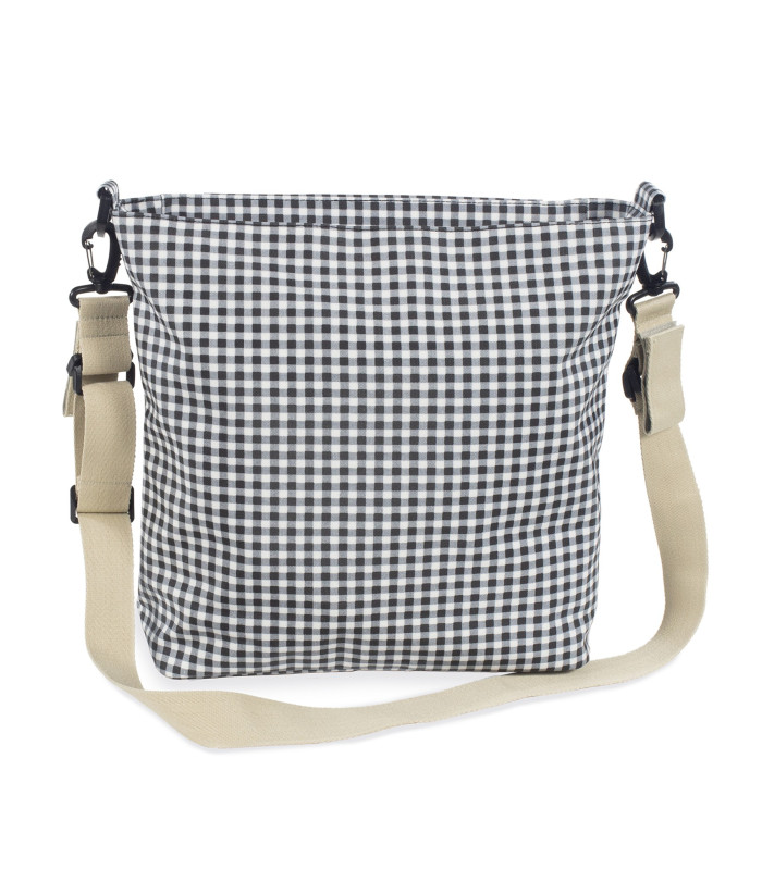 Bolsa Canastilla I Love Vichy Negro