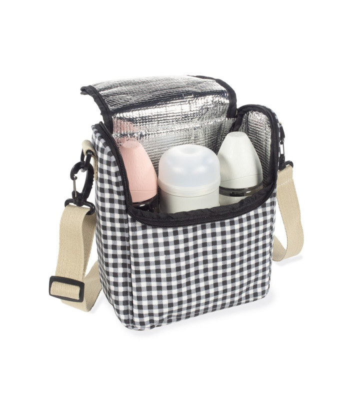 Bolsa Termica Biberones I Love Vichy Negro
