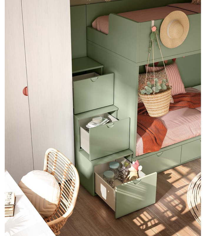Habitación Litera Juvenil Delulu 43 Ros