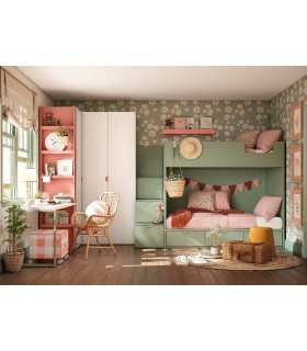 Habitación Litera Juvenil Delulu 43 Ros