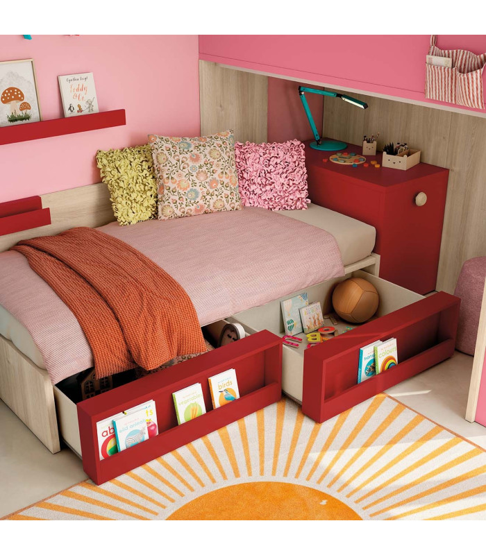 Habitación Litera Juvenil Delulu 44 Ros