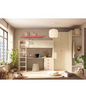 Habitación Litera Juvenil Delulu 46 Ros