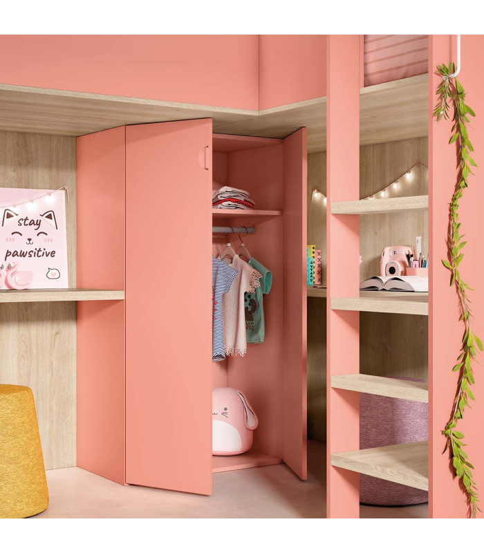 Habitación Litera Juvenil Delulu 48 Ros