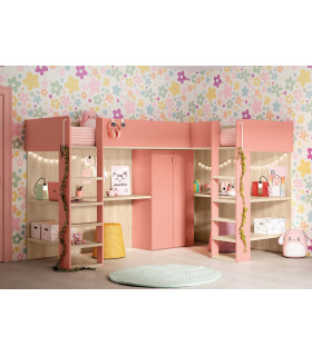 Habitación Litera Juvenil Delulu 48 Ros