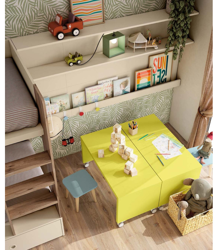 Habitación Litera Juvenil Delulu 50 Ros