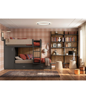 Habitación Litera Juvenil Delulu 53 Ros