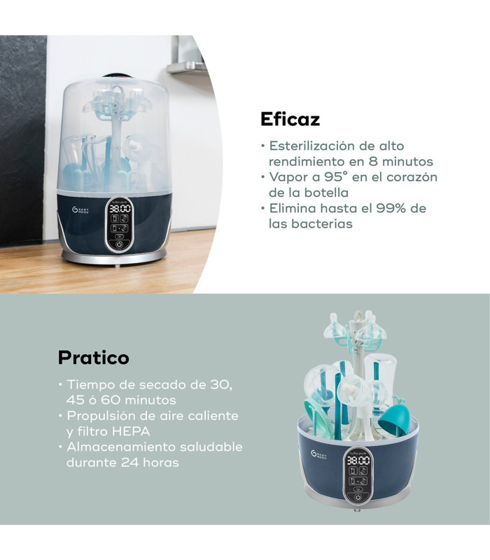 Turbo-Pure 4 en 1 Esterilizador y Seca biberones