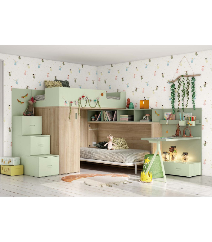 Habitación Abatible Juvenil Delulu 70 Ros