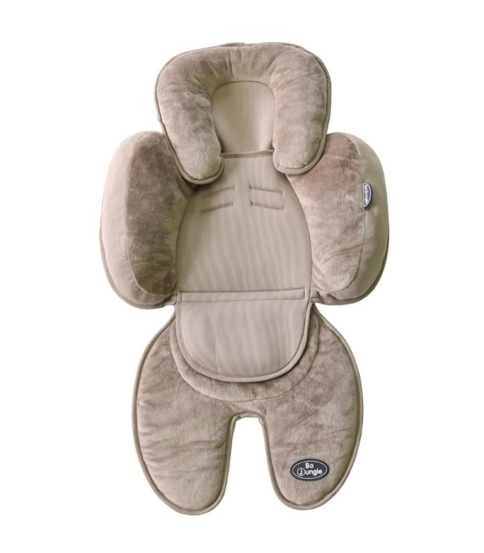 Reductor universal Bo Jungle B-Snooze 3 en 1 beige montado con apoyo de cabeza, cuerpo y piernas