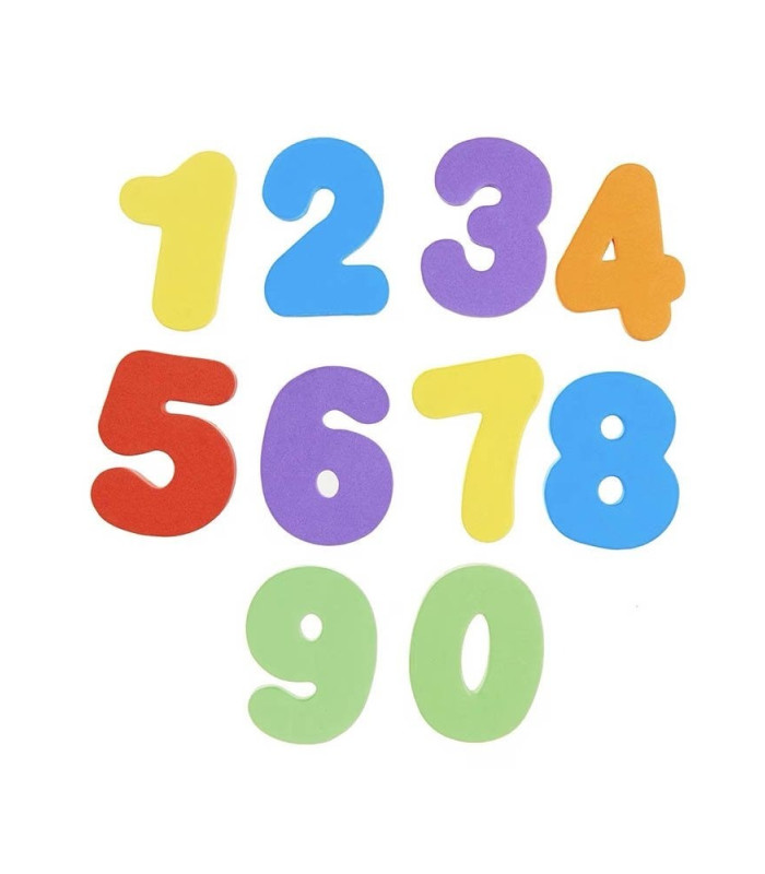 Letras y Números para el baño adherentes, Pack 36 unidades