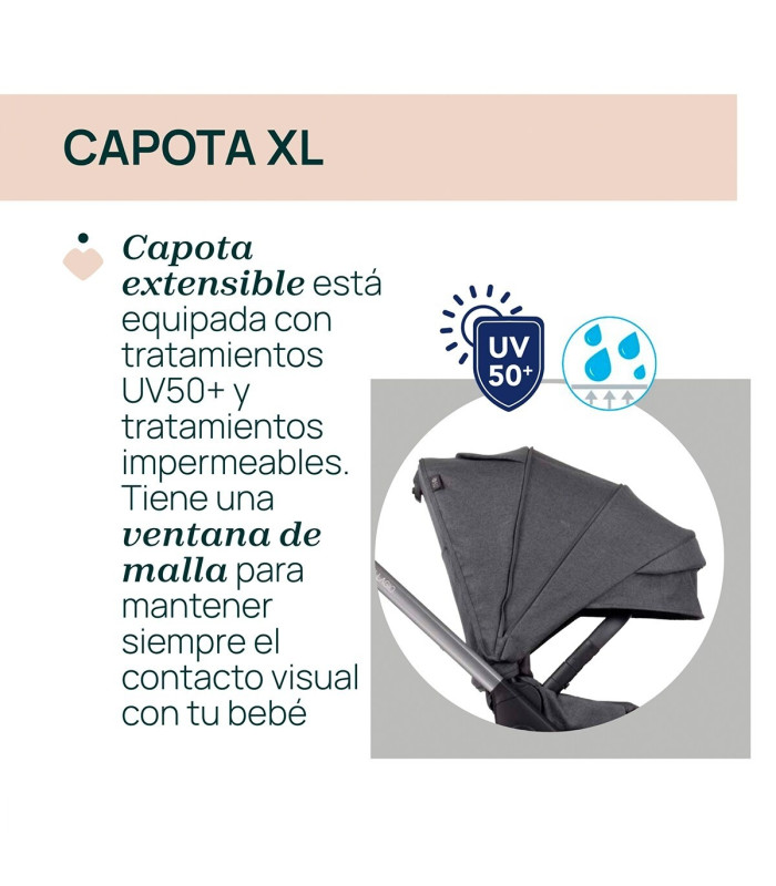 Carro de bebé Chicco Bellagio 2 piezas | Silla + Capazo Flexi | Nenelandia