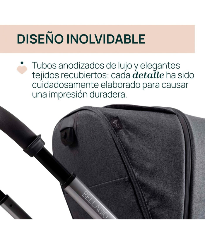 Carro de bebé Chicco Bellagio 2 piezas | Silla + Capazo Flexi | Nenelandia