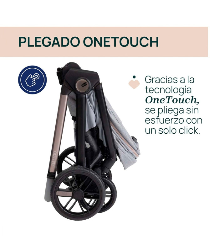 Carro de bebé Chicco Bellagio 2 piezas | Silla + Capazo Flexi | Nenelandia
