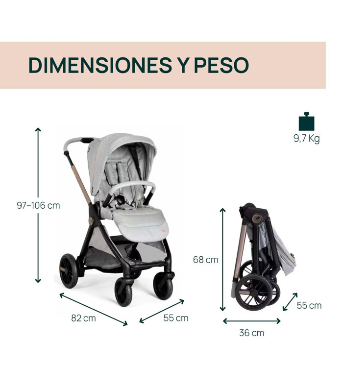 Carro de bebé Chicco Bellagio 2 piezas | Silla + Capazo Flexi | Nenelandia