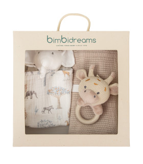 Manta de punto con peluches - Set regalo Tanzania | Nenelandia