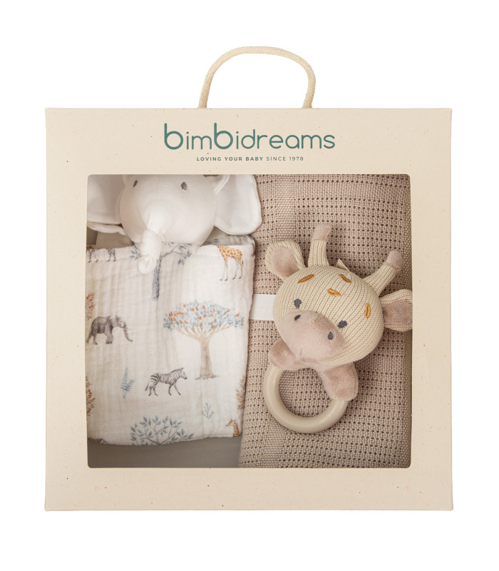 Manta de punto con peluches - Set regalo Tanzania | Nenelandia