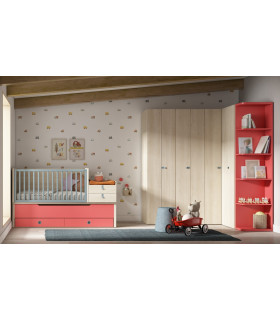Cuna Convertible Ros 140x70 Bicama plus