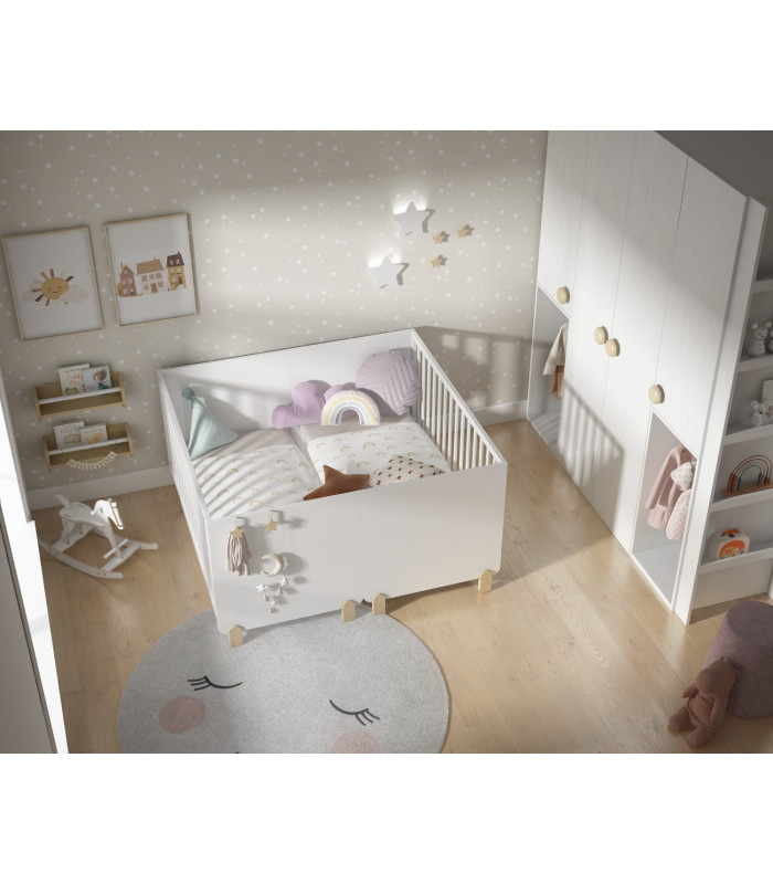 Cuna Convertible Ros 140x70 Duo plus