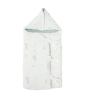 Saco arrullo con capucha Blue Sky · Bimbidreams