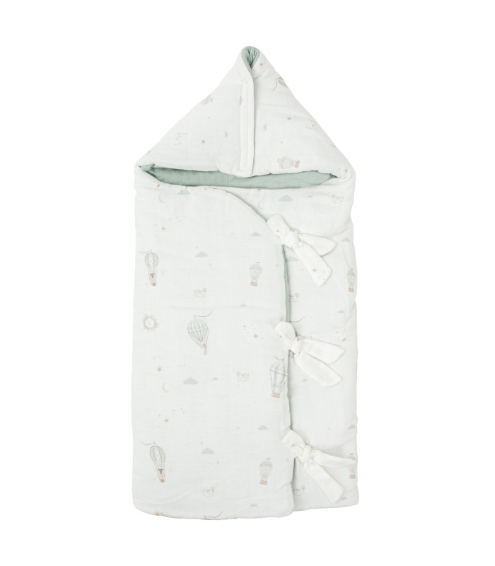 Saco arrullo con capucha Blue Sky · Bimbidreams