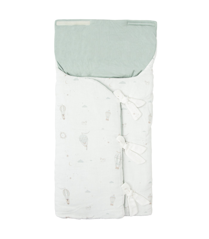 Saco arrullo con capucha Blue Sky · Bimbidreams