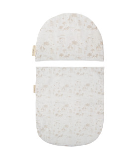 Capazo Mimbre - Colcha y Almohada Noe B|Lino coche/capazo 40x80