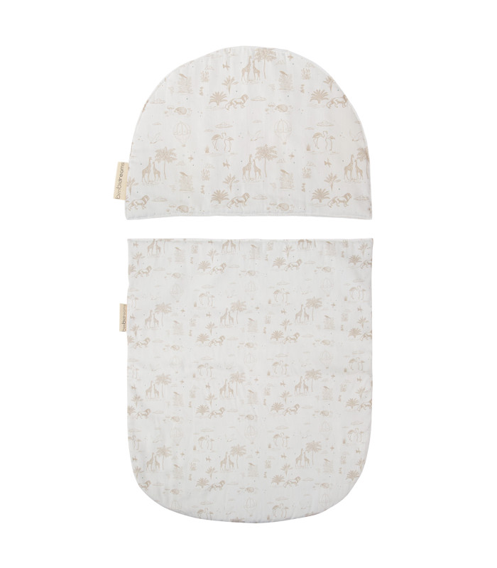 Capazo Mimbre - Colcha y Almohada Noe B|Lino coche/capazo 40x80