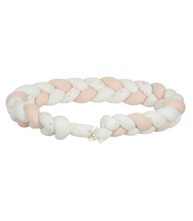 Protector de cuna trenza Monet B|Rosa 200 cm