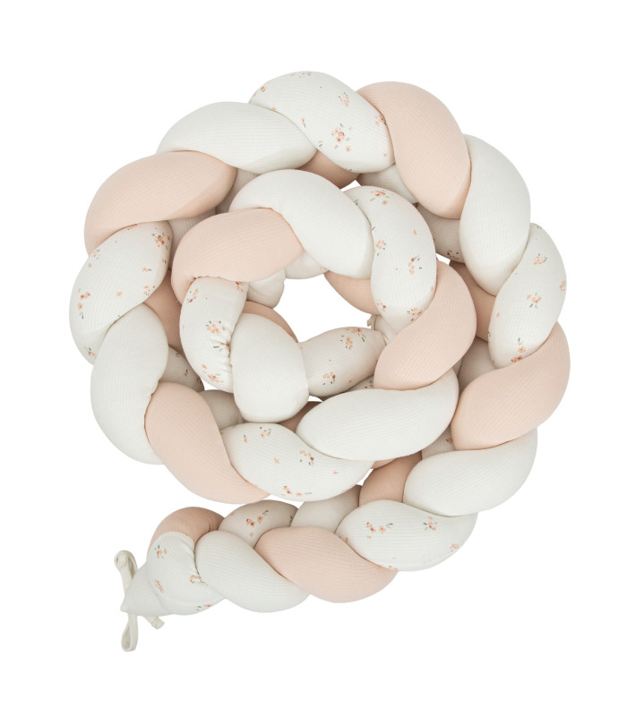 Protector de cuna trenza Monet B|Rosa 200 cm