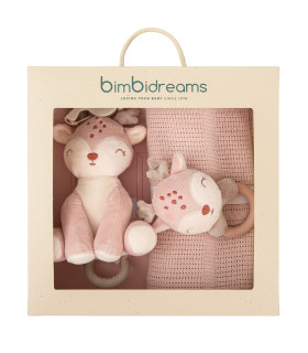 Manta de punto con peluches - Set regalo Monet · Bimbidreams