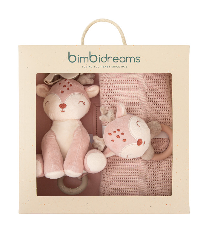 Manta de punto con peluches - Set regalo Monet · Bimbidreams