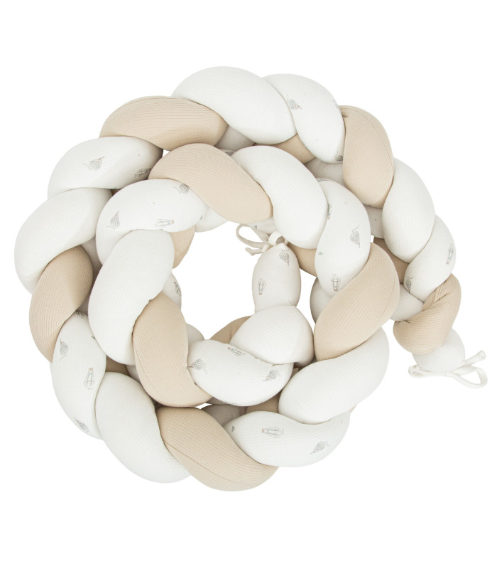Protector de cuna trenza Blue Sky · Bimbidreams